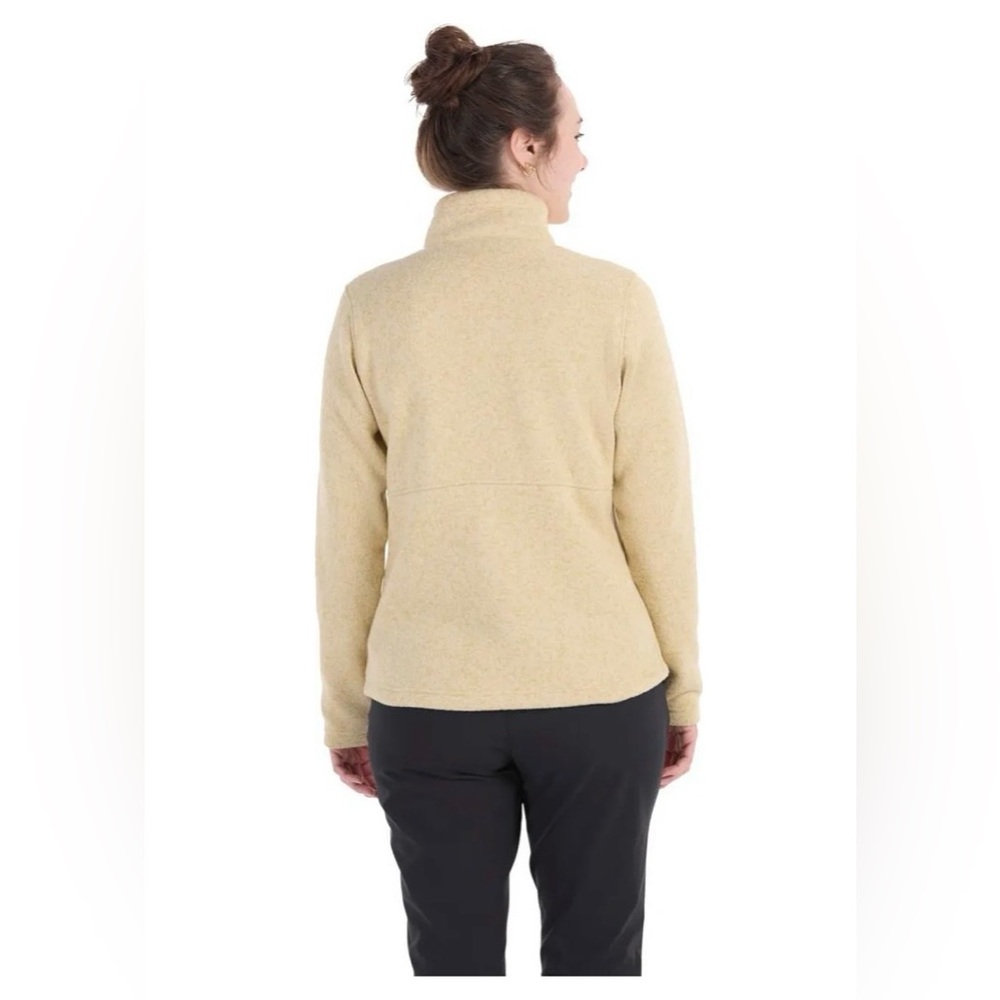New Marmot Women's Drop Line Jacket in Light Oak Sz Small Half Zip Sweater - Picture 2 of 7